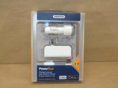 Griffin Technology PowerDuo 2 amp Power Charger for iPad, iPhone and iPod (WHITE - Image 1 of 4