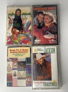 4 Cassette Lot COUNTRY CHRISTMAS MUSIC: Songs For A Happy Christmas, Honky Tonk+ - Picture 1 of 11