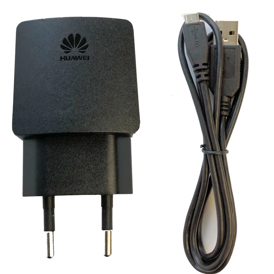 Huawei Ladegerät HW-050100E2W - 1 Ampere mit Micro USB Datenkabel Ladekabel - Bild 1 von 4