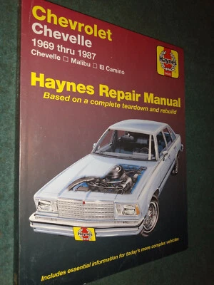 1969-1987 CHEVROLET CHEVELLE / MALIBU / EL CAMINO / МАГАЗИН РУКОВОДСТВО 70 71 72 84 83 + - Изображение 1 из 4