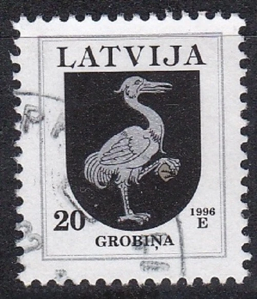 ЛАТВИЯ 1996 окончательный выпуск птицы, один б/у марки - Изображение 1 из 1