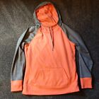 Danskin Now Hoodie Sweatshirt Women's Size L/G 12-14 Orange Gray