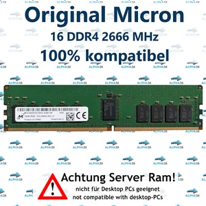 16 GB Rdimm ECC Reg DDR4-2666 HPE Simplivity 325 Gen10 G10 Serveur RAM - Photo 1/1