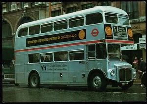 AEC Routemaster Silver Livery SRM3 Silver Jubilee 1977 London Transport Postcard - Picture 1 of 2