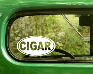 2 CIGAR SMOKING DECALs Oval Sticker Vinyl Bogo Cars Truck Bumper Window Laptop - Bild 1 von 1