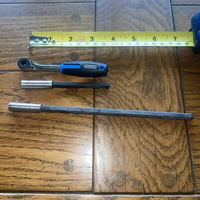 1/4" Inch Drive Ratchet With Magnetic 4” & 8” Extension Bits A Partsmaster Part - Image 1 of 4