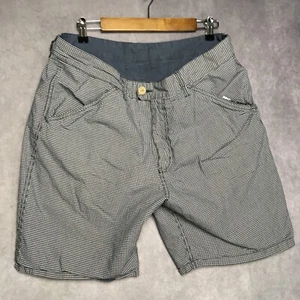 Wende Herren Shorts Gr. 38 blau flache Fronttaschen Micro kariert Baumwolle - Bild 1 von 16