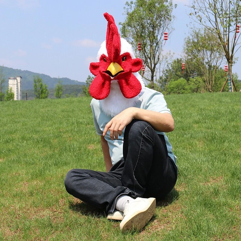 Máscara de Gallo Cosplay Terror Realista Látex Máscara de Halloween Fiesta utilería Disfraz Foto 1 de 1