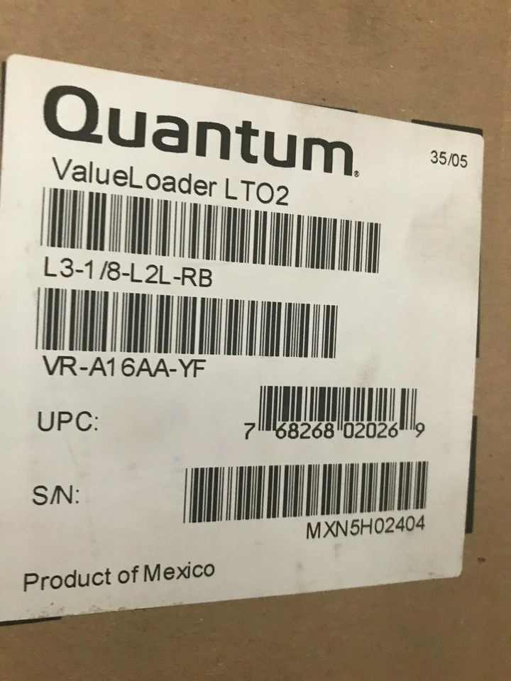 VR-A16AA-YF Quantum LTO2 Valueloader Autoloader New Open Box Inc VAT & Del - Image 1 of 1