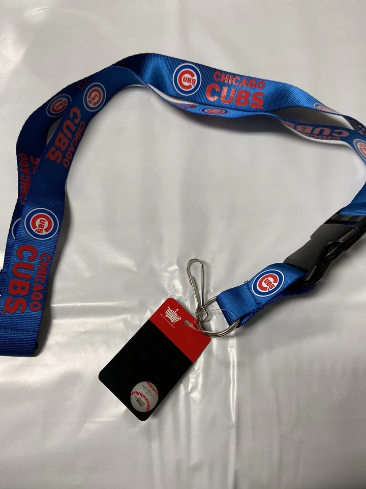 Chicago Cubs MLB Lanyard Team  Blue Breakaway Keychain, Badge Holder - Image 1 of 1