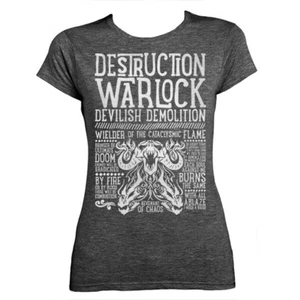 Camiseta Ajustada Damas World of Warcraft/Inspirada en RPG DESTRUCTION WARLOCK - Imagen 1 de 1