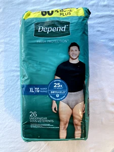 Depend Dryshield Men’s Underwear Fresh Protection 25x Adult Incontinence, XL, 24 - Picture 1 of 2