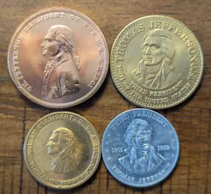 1801-1809 Thomas Jefferson 3. Präsident Gedenkmedaille Medaille Lot Set - Bild 1 von 4