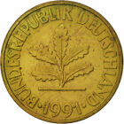 [#417554] Munten, Federale Duitse Republiek, 10 Pfennig, 1991, Hambourg, PR, Bra