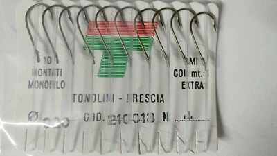TONOLINI ami legati,Limerick,storti,pesca alla Trota,pcs.10/busta - Immagine 1 di 2