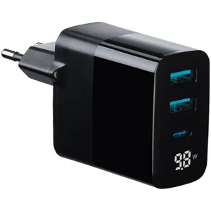 revolt 30 W 3-Port-USB-Netzteil, USB-C & 2x Typ A, Display, PD Power Delivery - Bild 1 von 5