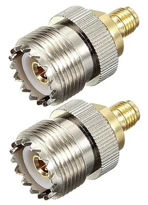 2 PCS Adapter Connector Converter SMA Female (No Pin) to UHF Female SO-239 - Picture 1 of 6