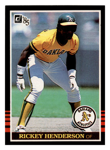 1985 Donruss Rickey Henderson HOF Oakland Athletics #176 Centered Mint