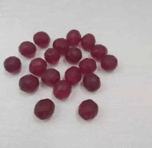 Red Glass Beads, Matt Faceted Czech Beads (12mm) Pack of 50 - Picture 1 of 2