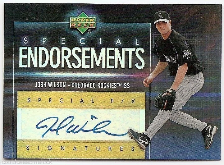 2006 UPPER DECK SPECIAL F/X SPECIAL ENDORSEMENTS AUTOGRAPH Josh Wilson #SEJO - Image 1 of 1