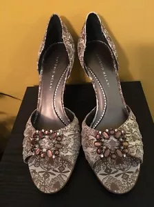 Zapatos de salón florales Antonio Melani d'orsay punta abierta; punta de joyas; 8,5 m - Imagen 1 de 11