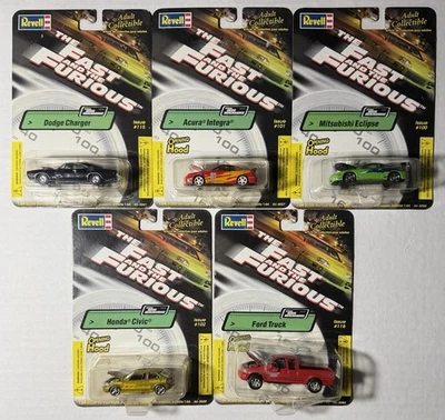 2002 The Fast and the Furious Revell #100 #101 #102 #115 #118 批量 5 辆汽车 — 第 1/4 张图片