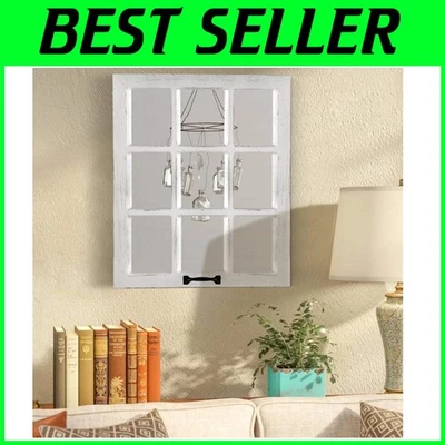 Espejo de pared decorativo - Diseño rústico de ventana de granja Foto 1 de 4