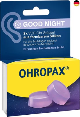 BESUCHE DEN OHROPAX- OHROPAX Good Night Ohrstöpsel ? VOR-Ohr-Stöpsel aus formbarem Silikon ? für al