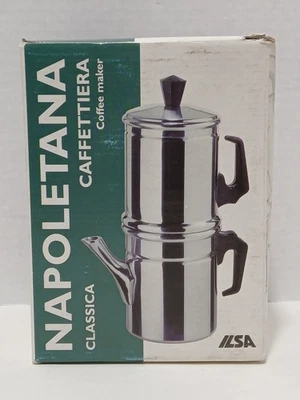 Olla espresso abatible Ilsa Napolitan Classica Napoletana Caffettiera 3 - 4 tazas Foto 1 de 4