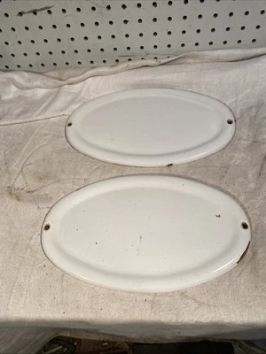 Stimpson Computing Scale Meat Scale Mercantile Porcelain Covers Oval Front Back - Image 1 of 4