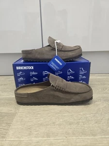 Birkenstocks Naples Wrapped Concrete Gray Suede Size 44/UK 9.5 Regular Fit - Picture 1 of 7