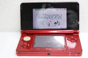 Nintendo 3DS Console Flare Red  Region Japan /SD Memory Card 4GB #295 - Picture 1 of 16