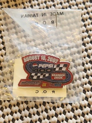 NEW NASCAR Winston Cup Pin Pepsi 400 Farmer Jack August 18, 2002 RETRO VINTAGE - Image 1 of 2