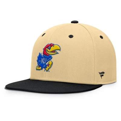 Sombrero ajustado de equilibrio para hombre Fanatics caqui/negro Kansas Jayhawks Foto 1 de 4