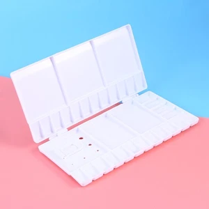  Tavolozza pieghevole acquerello vassoio miscelatore pittura piattini acquerello artisti vuoti - Foto 1 di 6