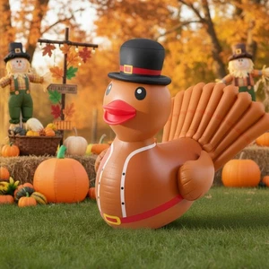 1 Pcs 4 Feet PVC Thanksgiving Inflatables Turkey Duck, Giant Thanksgiving Duc... - Bild 1 von 7