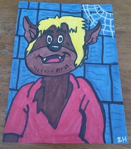 Zeichnung Shaggy Rogers Scooby Doo widerwilliger Werwolf Kunst Cartoon Halloween Wolf - Bild 1 von 1