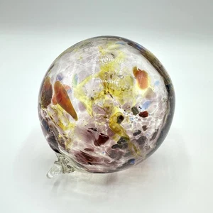 Glas Kugel Fensterkugel Einschmelzungen Glaskunst Opalglas Weihnachtskugel - Bild 1 von 12