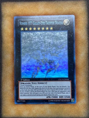Yugioh Number 107: Galaxy-Eyes Tachyon Dragon LTGY-EN044 Ghost Rare 1st Ed LP - Image 1 of 4