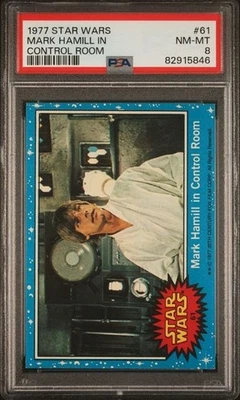 1977 TOPPS STAR WARS MARK HAMILL IN CONTROL ROOM LUKE #61 PSA 8 - Image 1 of 2
