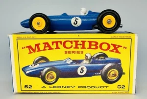 1965 Original Matchbox Lesney 52B BRM Racer Type E Box Beautiful - Picture 1 of 10