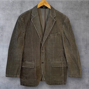 DAKS Golf Men’s Corduroy Blazer Jacket Greenish Brown Classic L Made in Korea - Picture 1 of 13