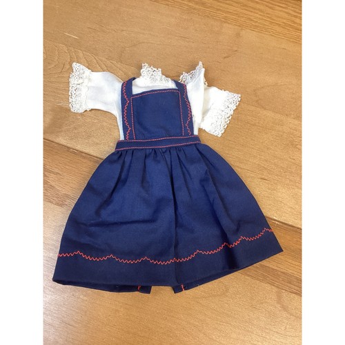 VETEMENTS Vestito Bambola Ideale Personaggio Americano Effanbee 2 Pezzi Blusa Bianco Blu Rosso