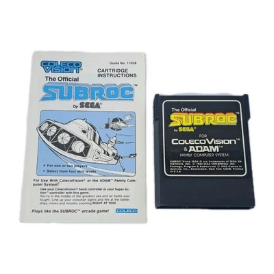 Subroc With Manual Colecovision Game Coleco - Tested Works  - Image 1 of 4
