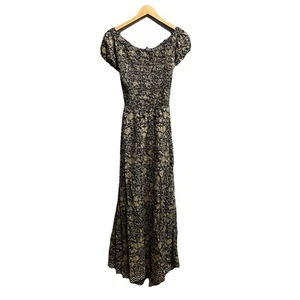Maxi Vestido Free People Negro Combo Ultravioleta Para Mujer Talla Grande - Imagen 1 de 5