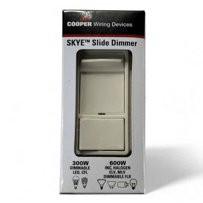 Interruptor regulador deslizante Cooper Skye Light amêndoa LED/CFL 600W Inc/halogênio SALO6P-LA - Imagem 1 de 4