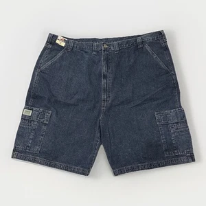 VTG Wrangler Hero Men’s Size 46 Baggy Cargo Denim Jean Shorts 90s Y2K Jorts NOS - Picture 1 of 18
