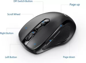 EasternTimes Tech Wireless Computer Mouse D-09 USB CA57BN TUVD-09 - Picture 1 of 43