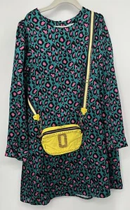 The Marc Jacobs pink black and green animal print girls dress size 10 - Picture 1 of 3