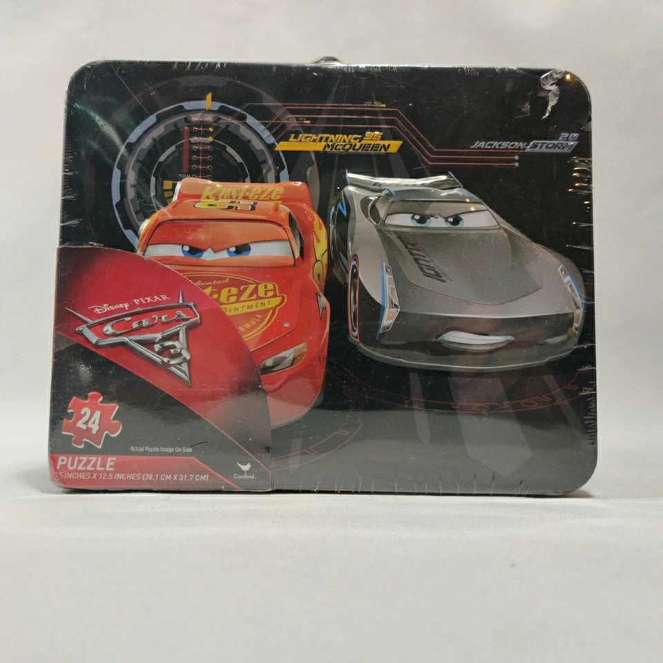 Головоломка Disney Pixar Cars 3 24 шт. металлическая жестяная молния McQueen & Jackson Storm - Изображение 1 из 4